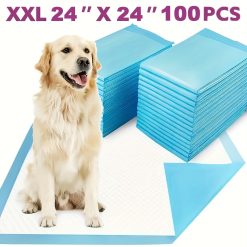 400-100pcs 24" X 24" Extra Large Super Absorbent Dog Urine Pad - Leak-proof, Odor-proof, Disposable Pet Urine Pad, Convenient For Training And Accidents - Perfect For Dogs, Puppies, Cats, Different Pet Urine Pads, Pet Supplies